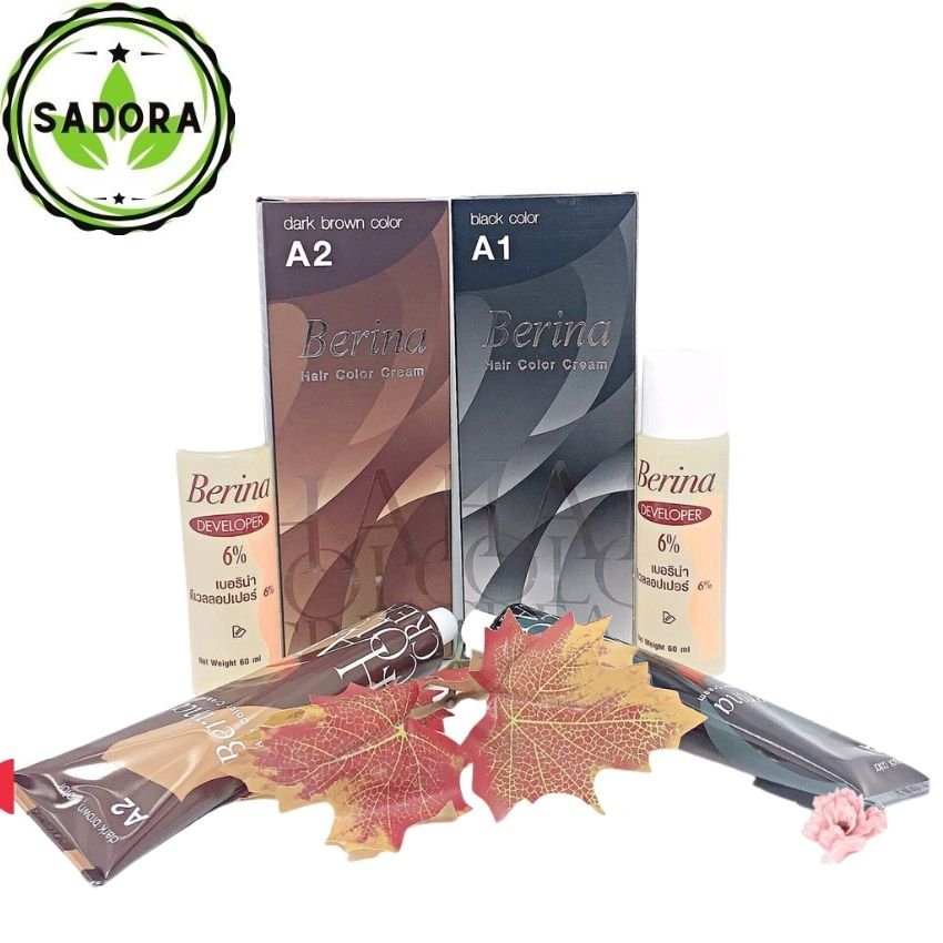 [Freeship] Thuốc Nhuộm Tóc Berina Thái Lan SADORA tiện lợi, màu nhuộm đẹp, tiết kiệm thời gian-60ml