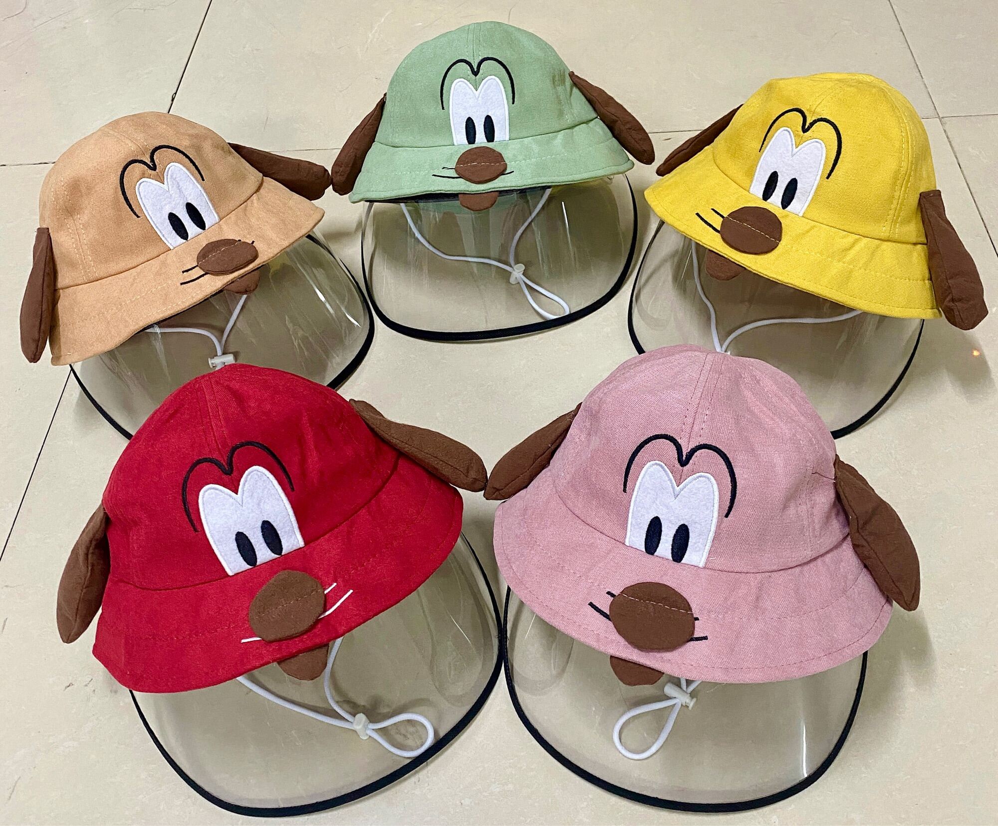 [ BÉ 1-4 TUỔI ] NÓN TAI BÈO CHỐNG DỊCH CHỐNG BỤI KÈM KÍNH BẢO HỘ THÁO RỜI CHO BÉ GÁI BÉ TRAI MŨ CHỐNG GIỌT BẮN CON CHÓ