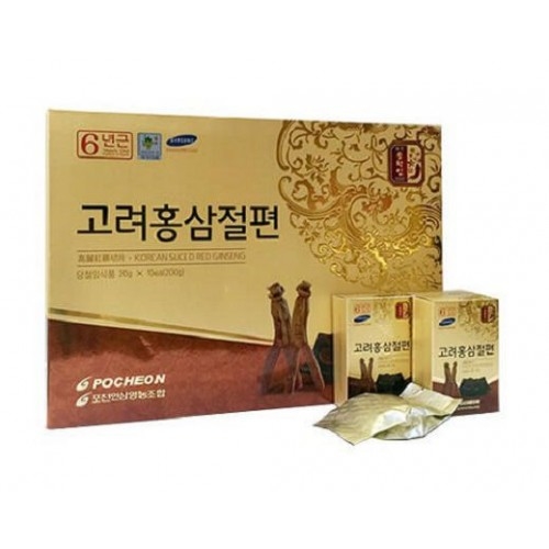 Hồng sâm Hàn Quốc thái lát Pocheon Korean Sliced Red Ginseng 10 gói