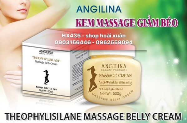 Kem tan mỡ angilina sunflower massage cream theophylisilane - hx435