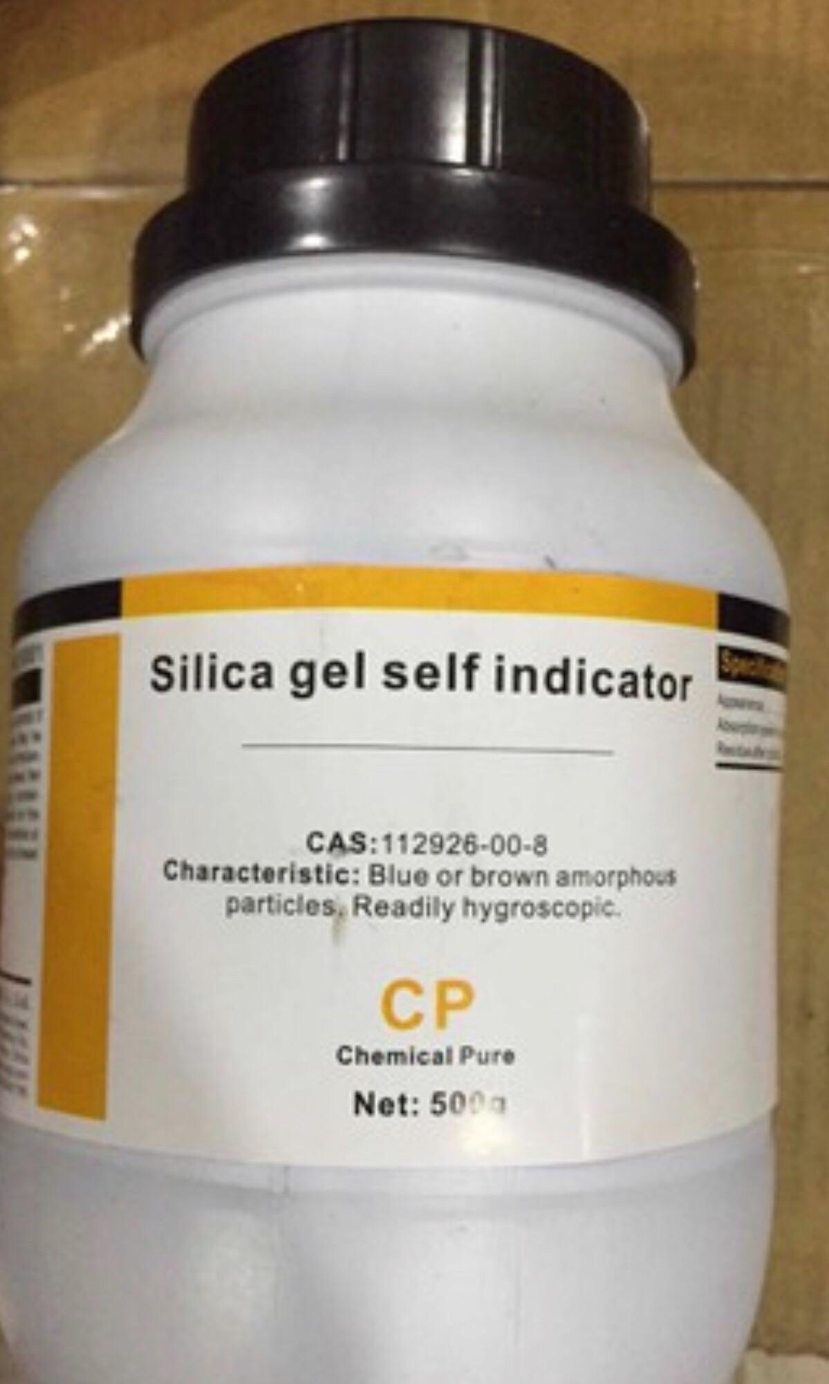 Silicagel self indicator hạt hút ẩm màu xanh 500g Xilong Trung Quốc