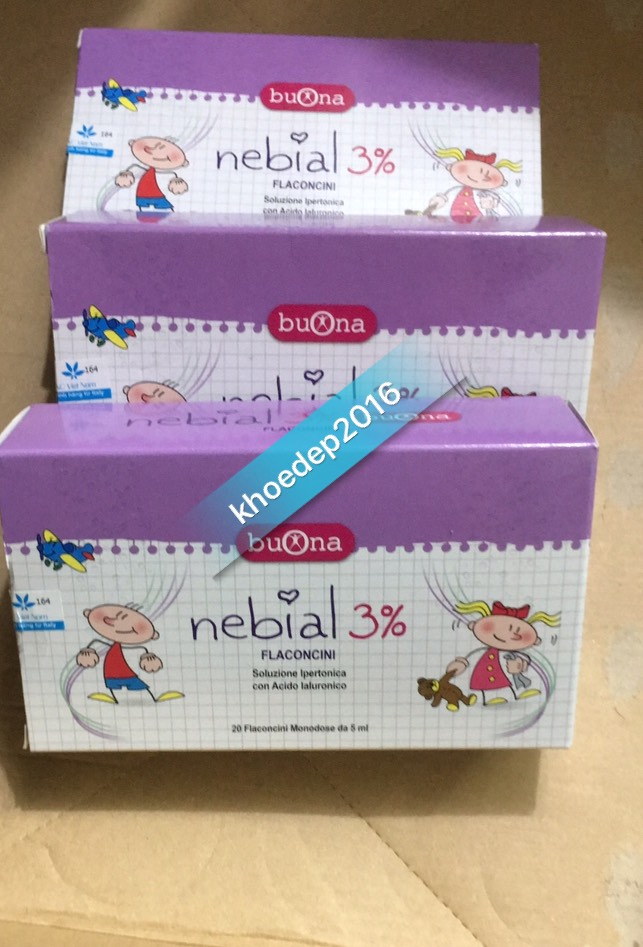 Nebial 3% ống – Dung dịch muối rửa mũi cho bé