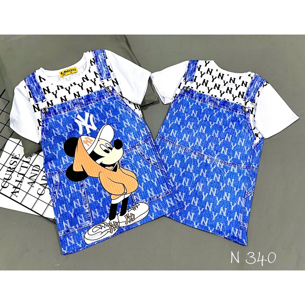 HOÀN TIỀN 20% - Váy đầm yếm bé gái size đại 22-40kg thun gân lạnh Jennie kids J506