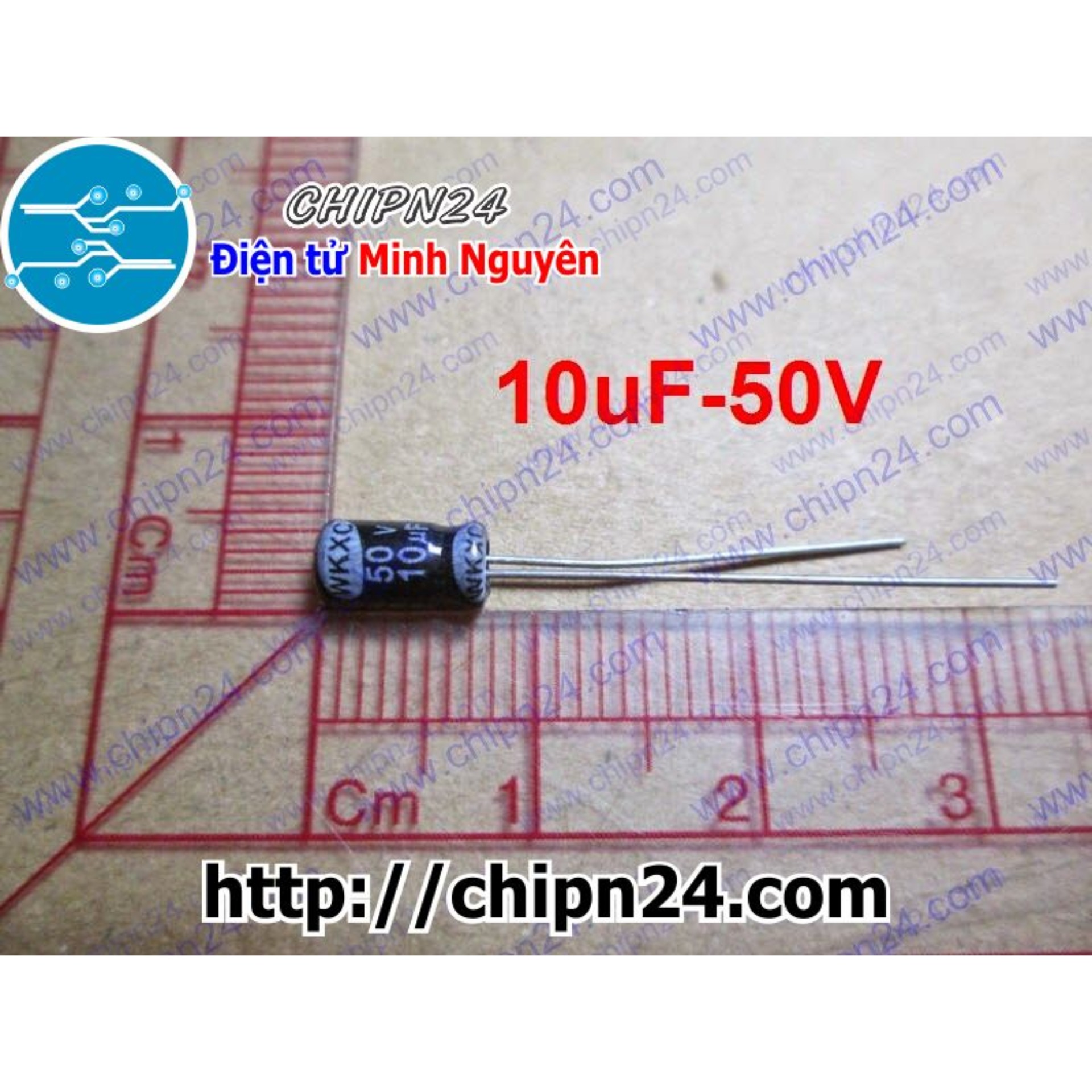 [25 con] (G44.1) Tụ hóa 10uF 50V (5x11mm)