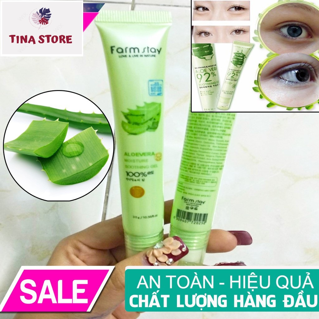 Lăn xóa thâm quầng mắt nha đam farm stay - mẫu mới
