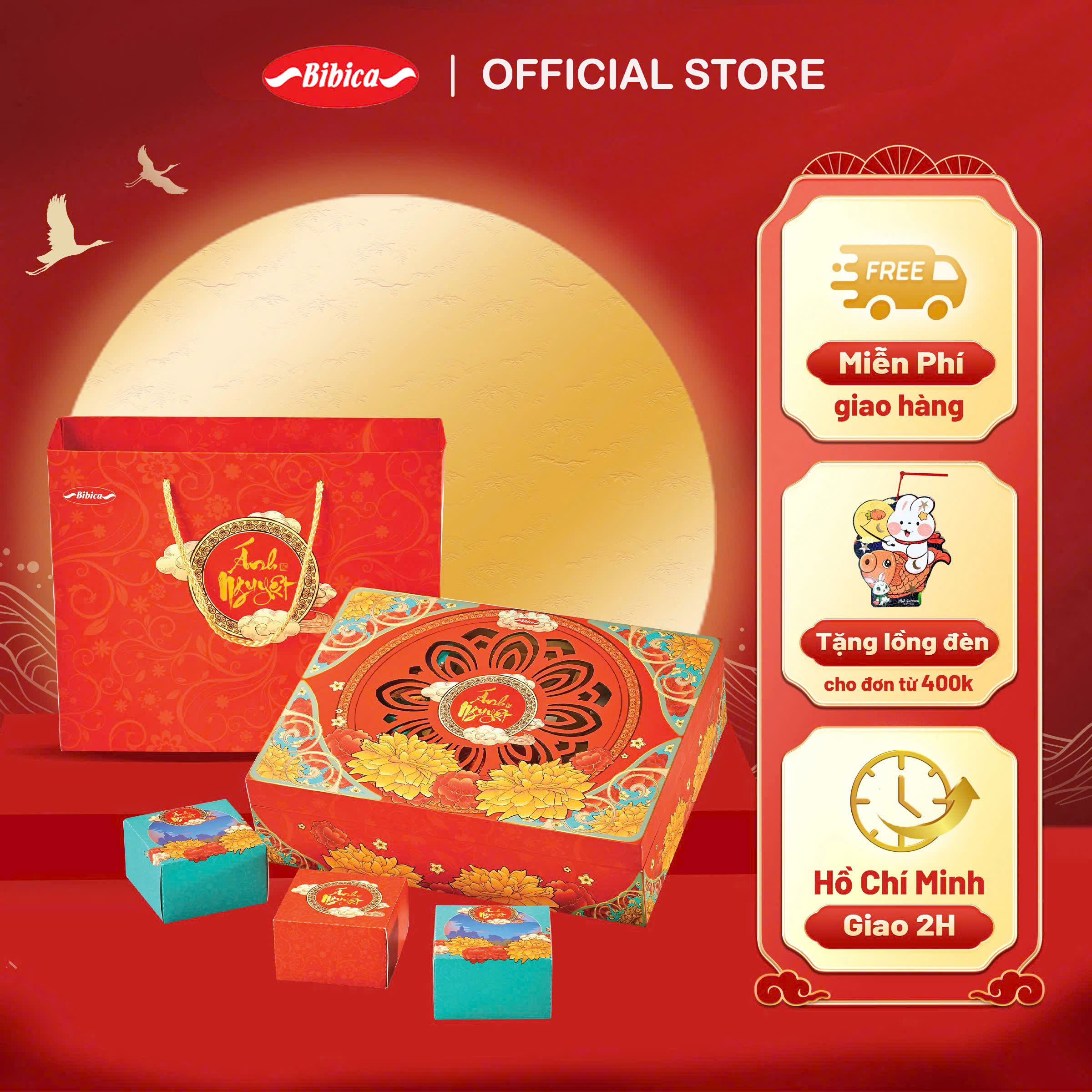 Bánh trung thu Bibica cao cấp Ánh Nguyệt 480g