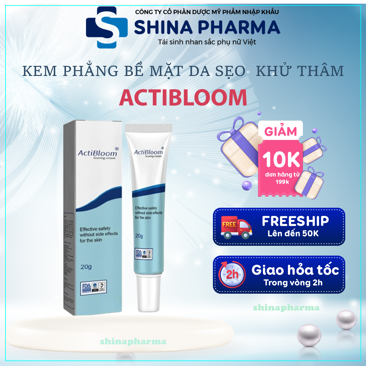 Kem Mờ Phẳng Sẹo ACTIBLOOM Scaring Cream 30g – ACTIBLOOM Làm Mịn Da, Cấp Ẩm Sâu, Giải Pháp Mịn Da, Làn Da Không Tỳ Vết