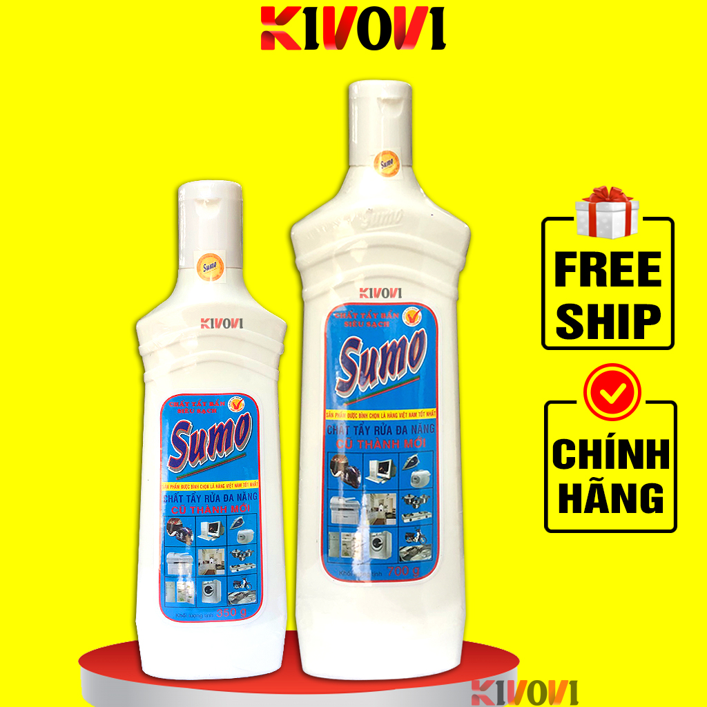 Dung Dịch Tẩy Rửa Đa Năng Sumo 700Gr/ 350Gr - Dung Dịch Tẩy Rỉ Sét Inox, Kim Loại,.. Làm Sạch Các Vết Dơ , Ố Vàng Trên Bếp Gas, Máy Vi Tính, Lavabo, Gạch Men... Sumo Tẩy Rửa/ Chai Tẩy Rửa Đa Năng - Kivovi