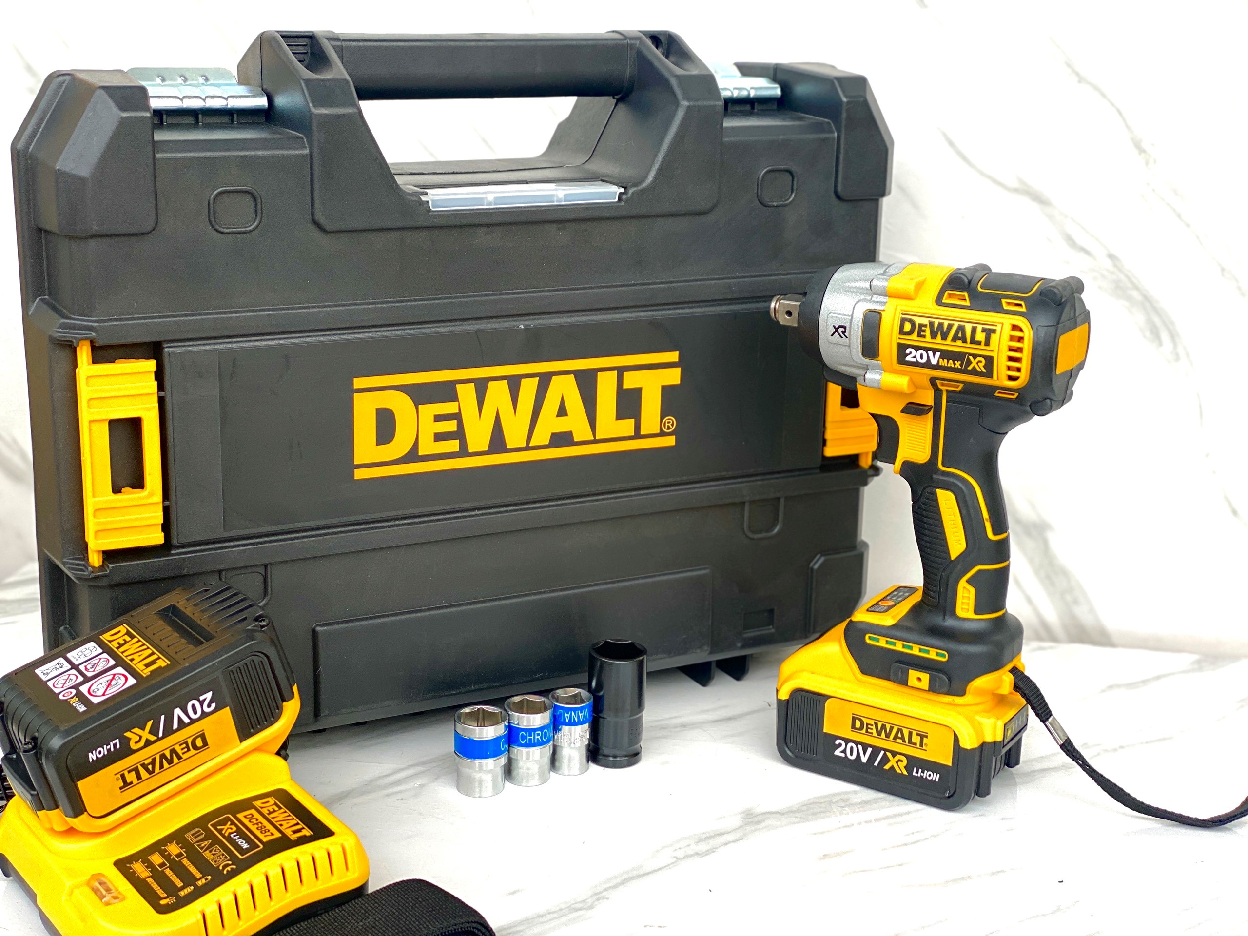 Máy siết bulong dewalt 20v không than 2 pin thế hệ mới 2 trong 1