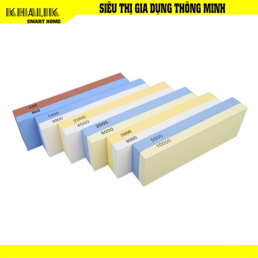Đá mài dao 2 mặt độ nhám 240/400/800/1000/1500/2000/3000/4000/8000/10000 - đá mài corundum khalik