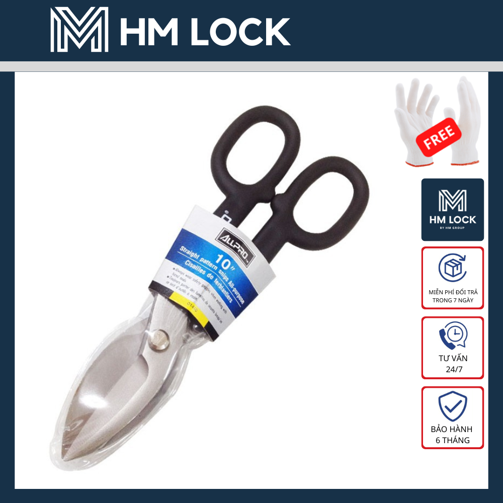 Kéo cắt tôn allpro đức 10” - 12” - 14” - thép cr-v siêu bén, siêu bền không gỉ cao cấp - hm lock