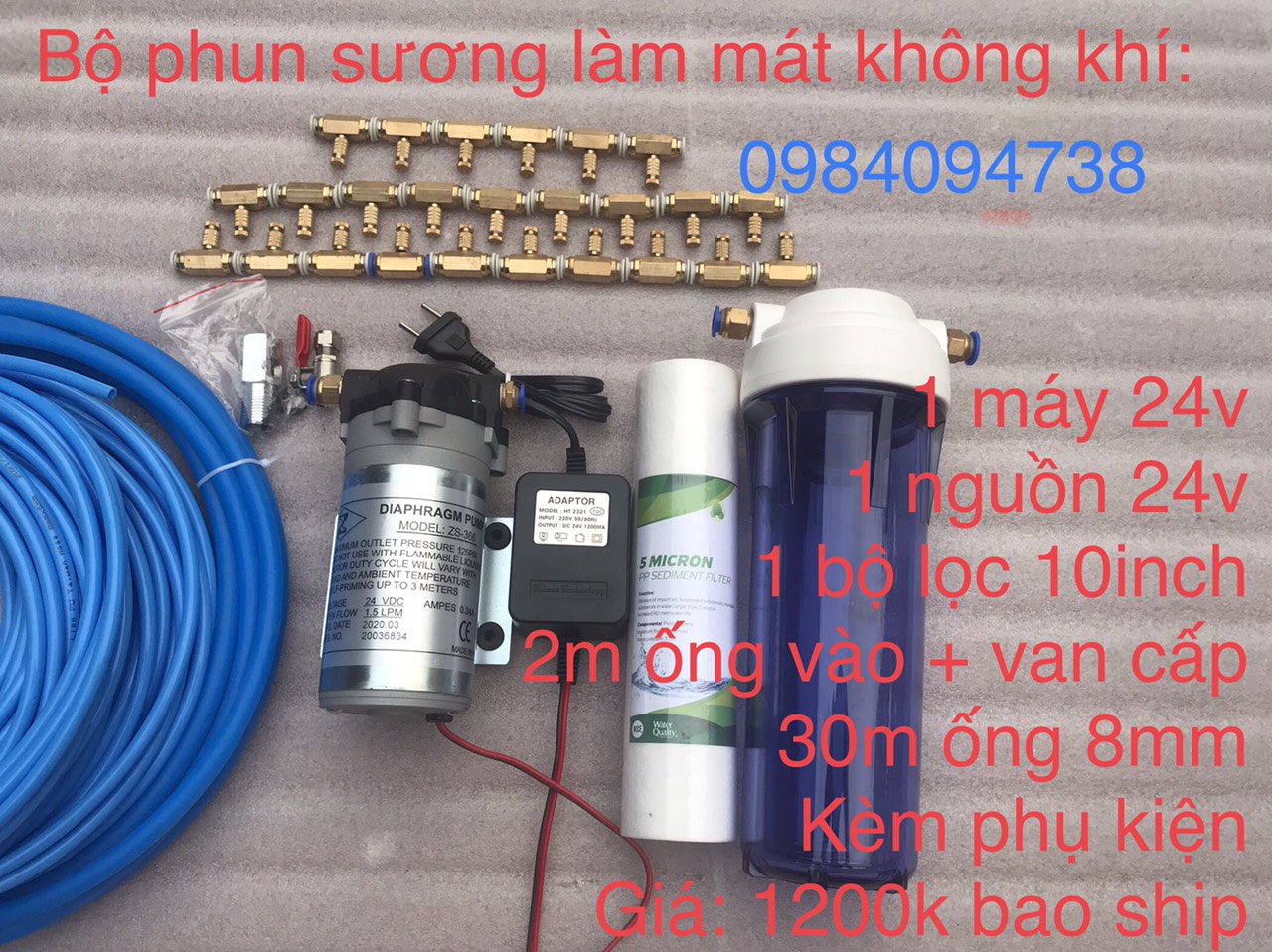 Trọn Bộ phun sương làm mát không khí