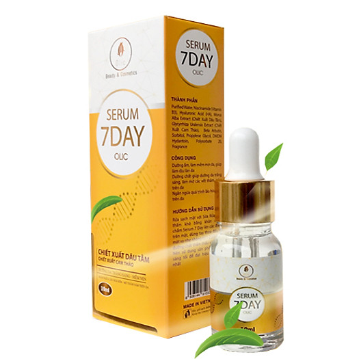 Combo 2 chai serum huyết thanh truyền trắng olic 7day dưỡng da trắng sáng mềm mịn