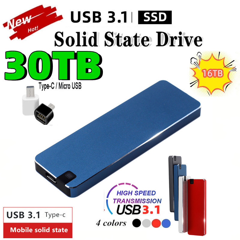 Nâng cấp ổ cứng thể rắn di động 4T 8T 16TB Ổ cứng thể rắn di động Giá  327,558 Đồng*Miễn phí vận chuyển