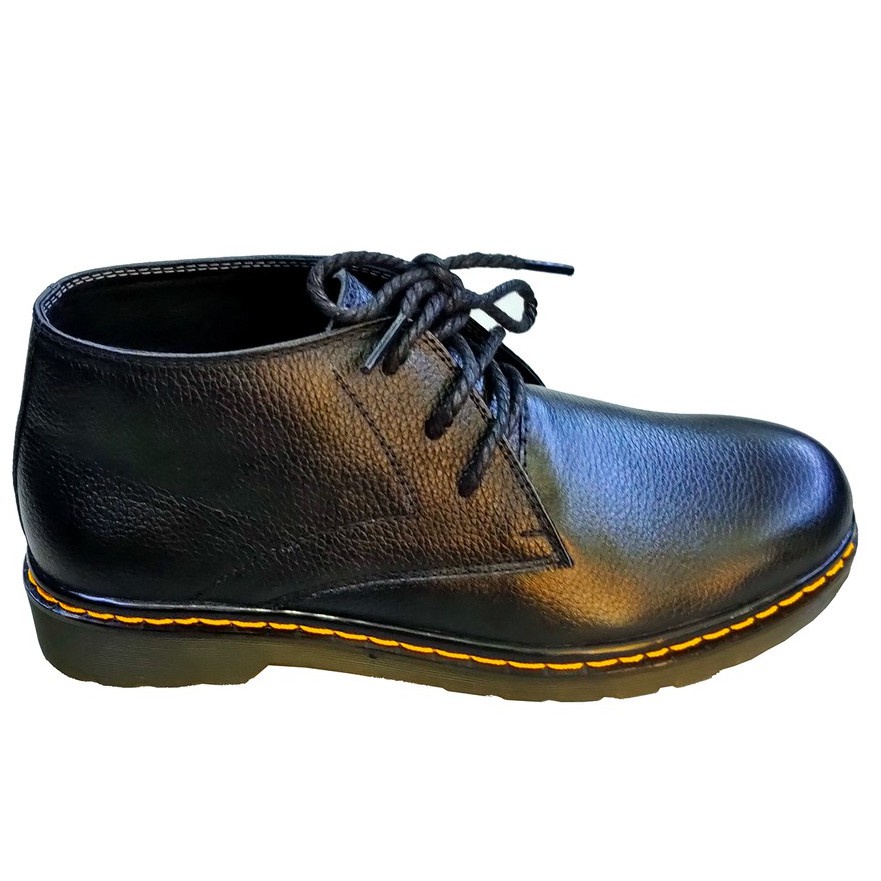 Giày boots nam da bò thật cổ lửng TiTi ĐÔ đế đốc tờ cao cấp