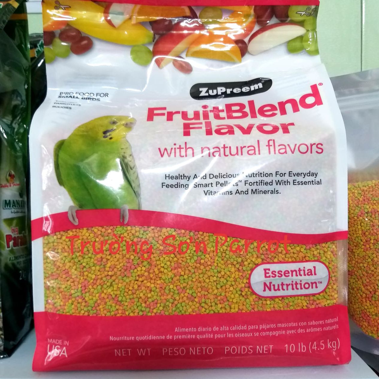 0,5kg cám hạt trái cây size nhỏ Zupreem cho yến phụng, paralet, chào mào,...
