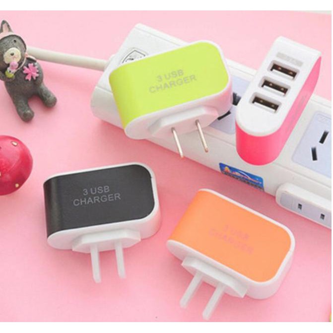 Cốc sạc đa năng 3 cổng 3.1a cốc sạc usb