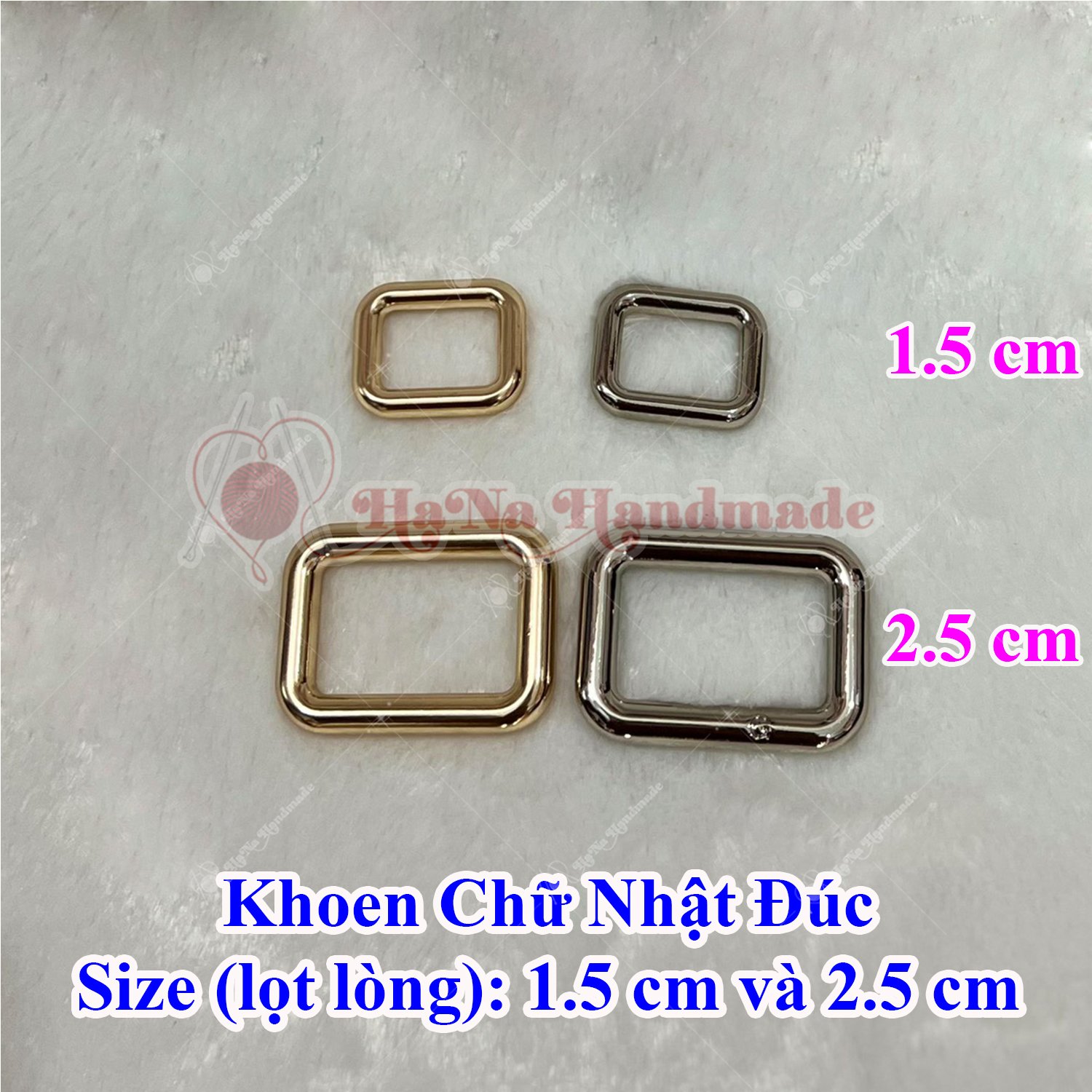 Khoen chữ nhật đúc 1.5cm và 2.5cm lọt lòng