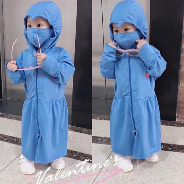 Áo chống nắng thông hơi toàn thân cho bé