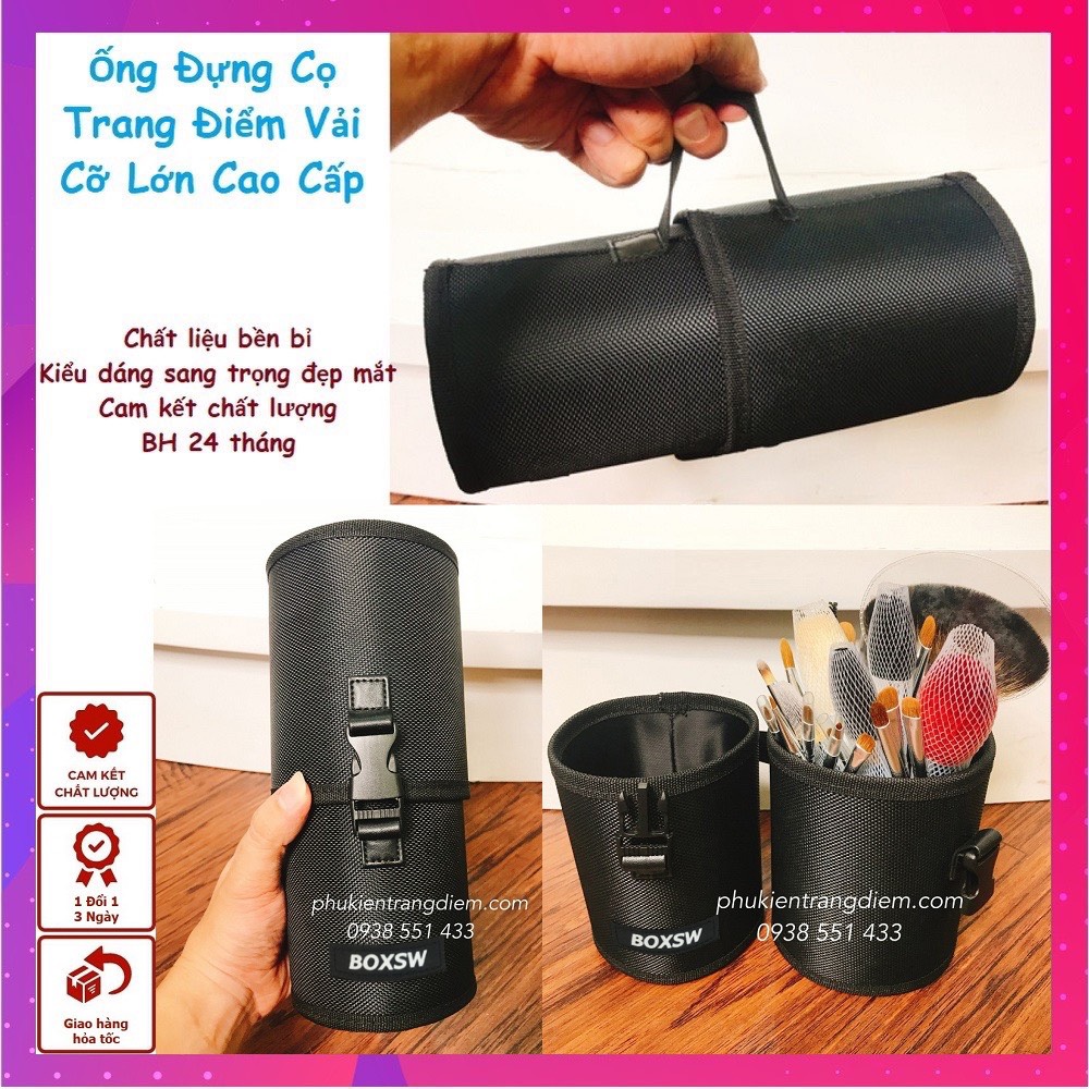 Ống vải đựng cọ trang điểm boxsw - size lớn