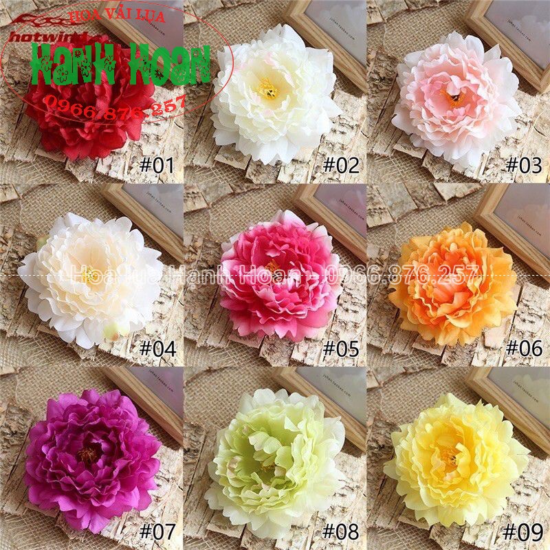 🎁 [FreeShip][SALE ƯU ĐÃI] Combo 10 đầu bông hoa mẫu đơn - Hoa giả