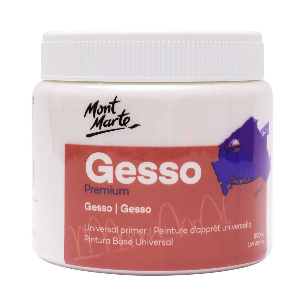 Sơn lót gesso đa năng mont marte đen trắng