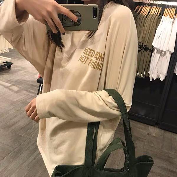 Áo thun nữ tay dài oversize form rộng cá tính - 170319 - mộc quyên fashion