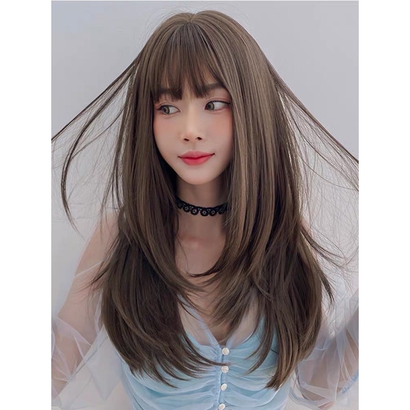 Tóc giả nữ nguyên đầu❤️FREESHIP❤️Tóc cả đầu cao cấp layer 8292