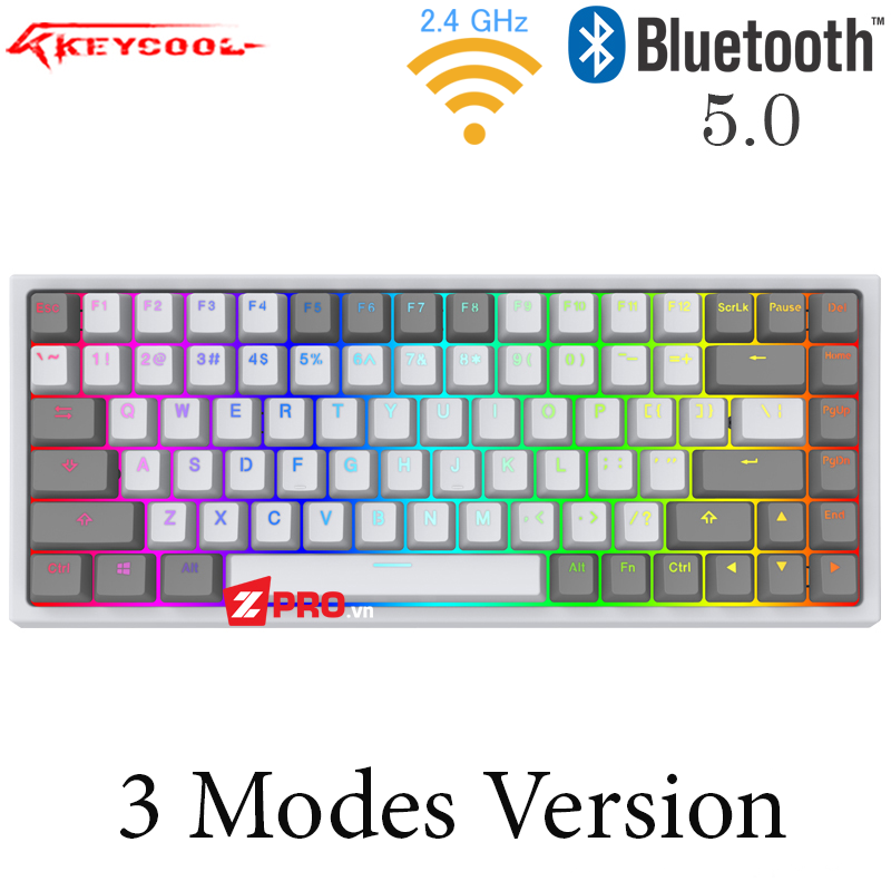 Bàn phím cơ Keycool KC84 Three Modes