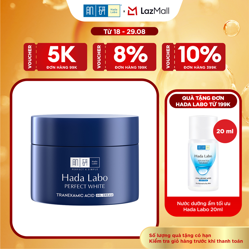 Kem dưỡng trắng dạng gel Hada Labo Perfect White Tranexamic Acid Gel Cream 50g