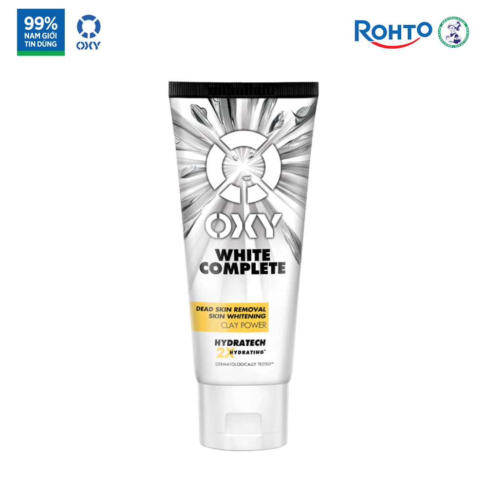  Sữa rửa mặt cho nam Oxy dưỡng sáng da từ đất sét trắng dạng kem Oxy White Complete 100g 