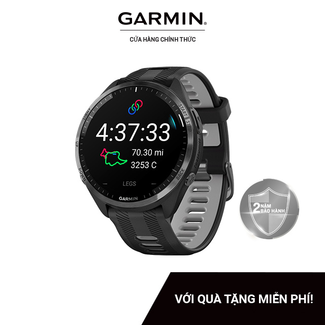 Đồng Hồ Thông Mịnh Garmin Forerunner 965 Black White Amp Yellow - Hàng Chính Hãng