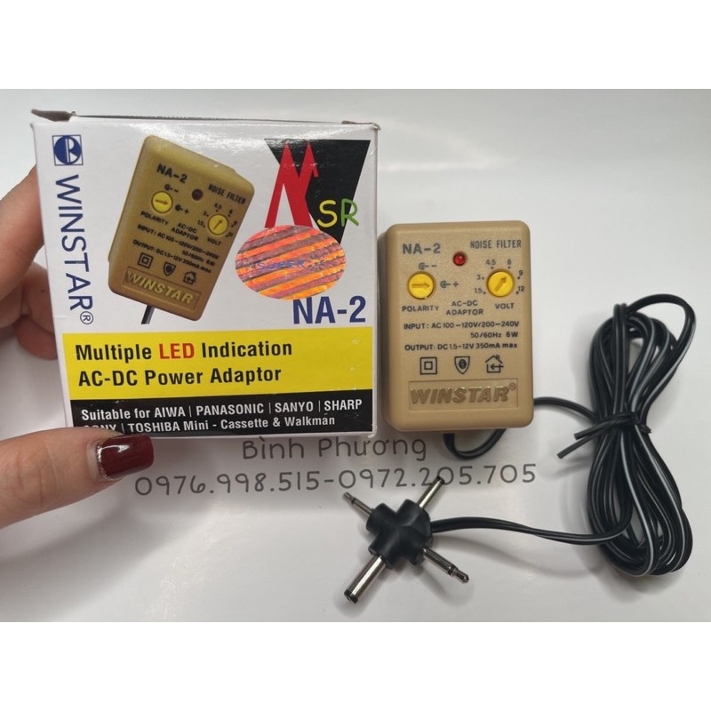 Ổn áp Na2-Cục sạc adapter Winstar chuyển đổi dành cho máy phun xăm