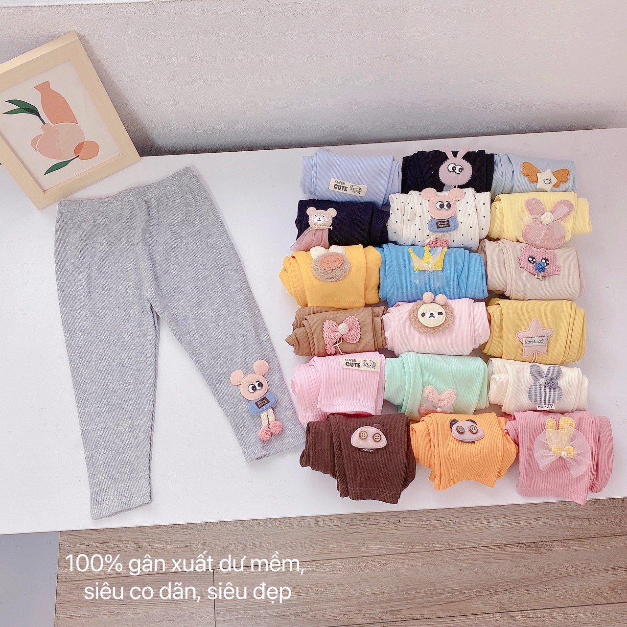 [K203] [XẢ KHO] Quần LEGGING DÀI thương hiệu Peekaboo cho bé gái 8-20kg