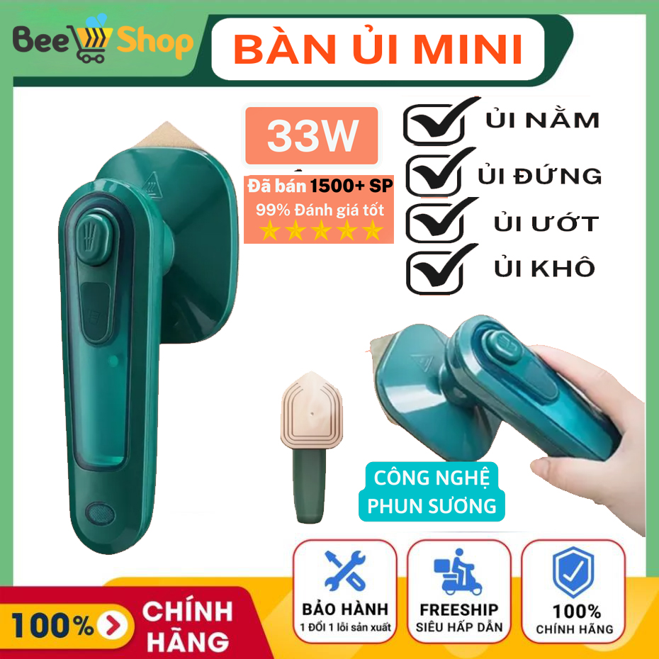 Bàn ủi hơi nước cầm tay mini, bàn là hơi nước cầm tay là quần áo công suất 33W mẫu mới 2023, bàn ủi mini du lịch thiết kế nhỏ gọn, bàn là hơi nước, bàn ủi quần áo, ban ui hoi nuoc cầm tay, bàn ủi hơi nước đứng