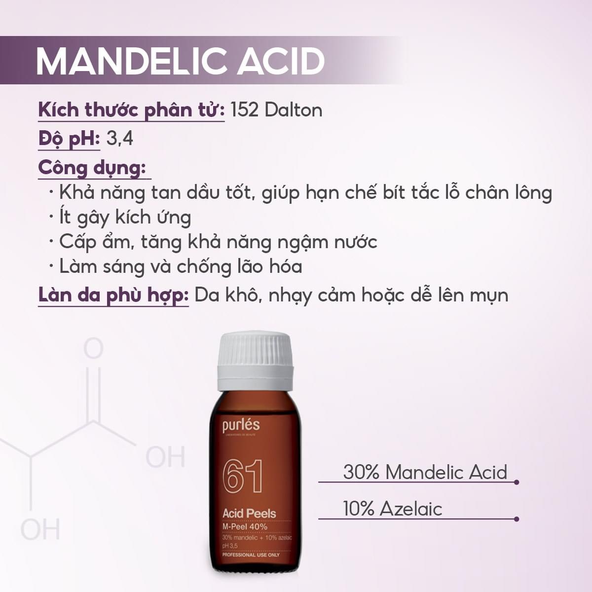 Purles 61 ACID PEEL M-peel 40% - Thay Da Sinh Học