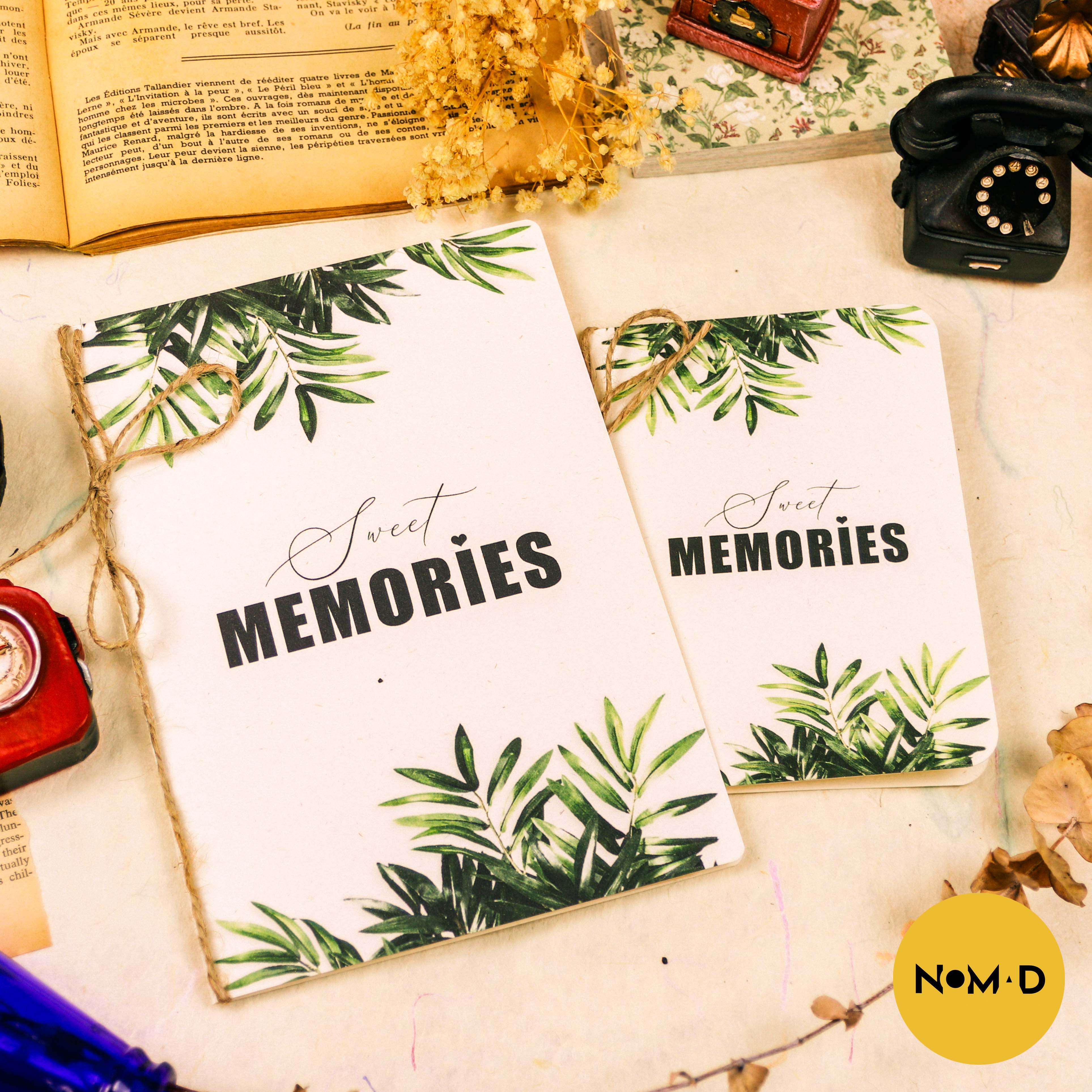 Thiệp gập sweet memories vintage - handmade by nomad garden