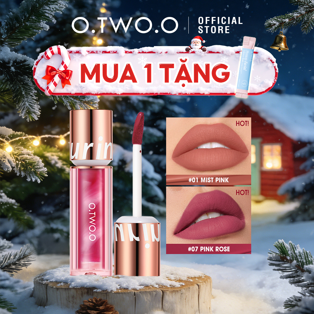  Son Môi O.TWO.O Son Môi Mờ Son Bóng Lâu Chống Thấm Nước Chống Dính Cốc Trang Điểm Môi Trang Điểm Trang Điểm Môi 2.5g 