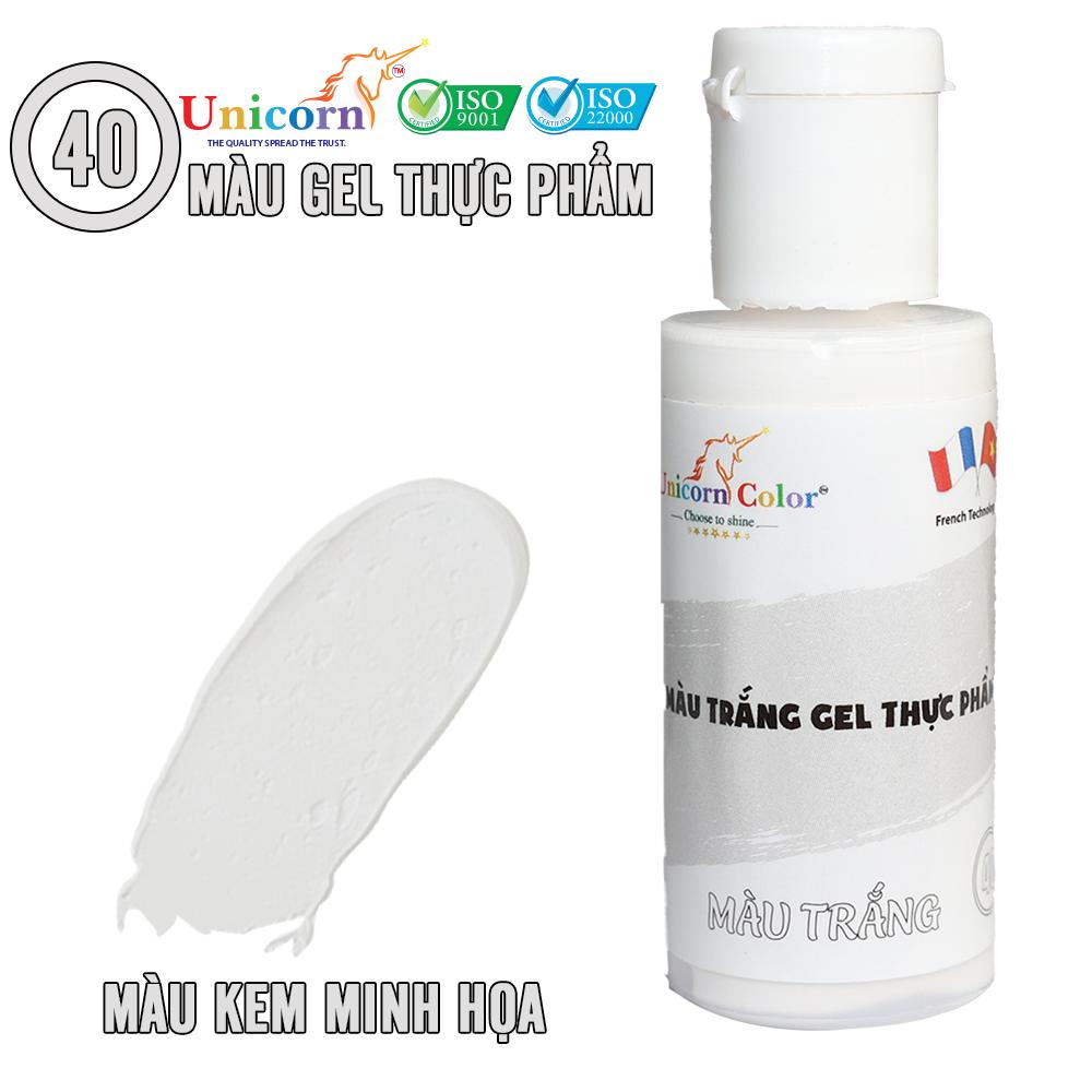 MÀU GEL UNICORN TRẮNG D40 - nguyên liệu làm bánh- ĐỒNG TIẾN VIỆT NAM
