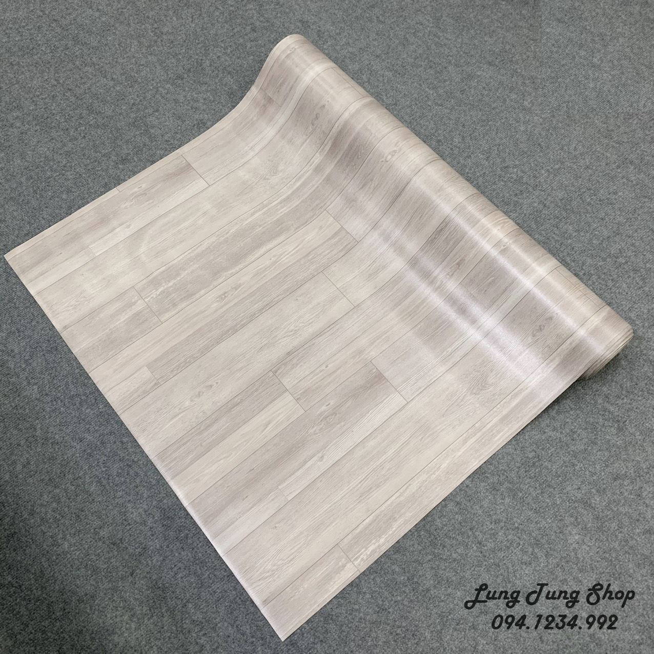 [HCM][ GỖ TRẮNG NHÁM ] Thảm nhựa Simili lót sàn màu gỗ trắng S11 - bề mặt nhám
