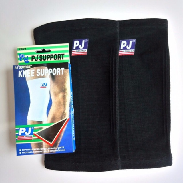 Bảo vệ gối Băng (bó) gối PJ thể thao bảo vệ gối hàng PJ Đài Loan (Kem - đen)