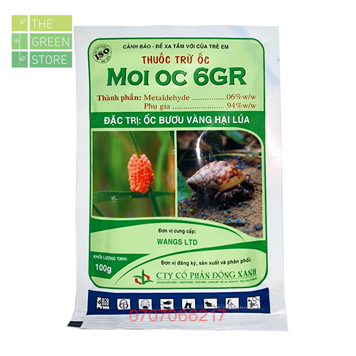 Thuốc trừ ốc MOI OC 6GR (100g) cho rau màu, hoa kiểng, các loại cây trồng