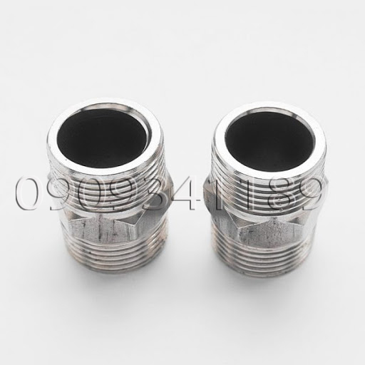 [HCM]Bộ 2 đầu nối 2 đầu ren ngoài inox phi 21