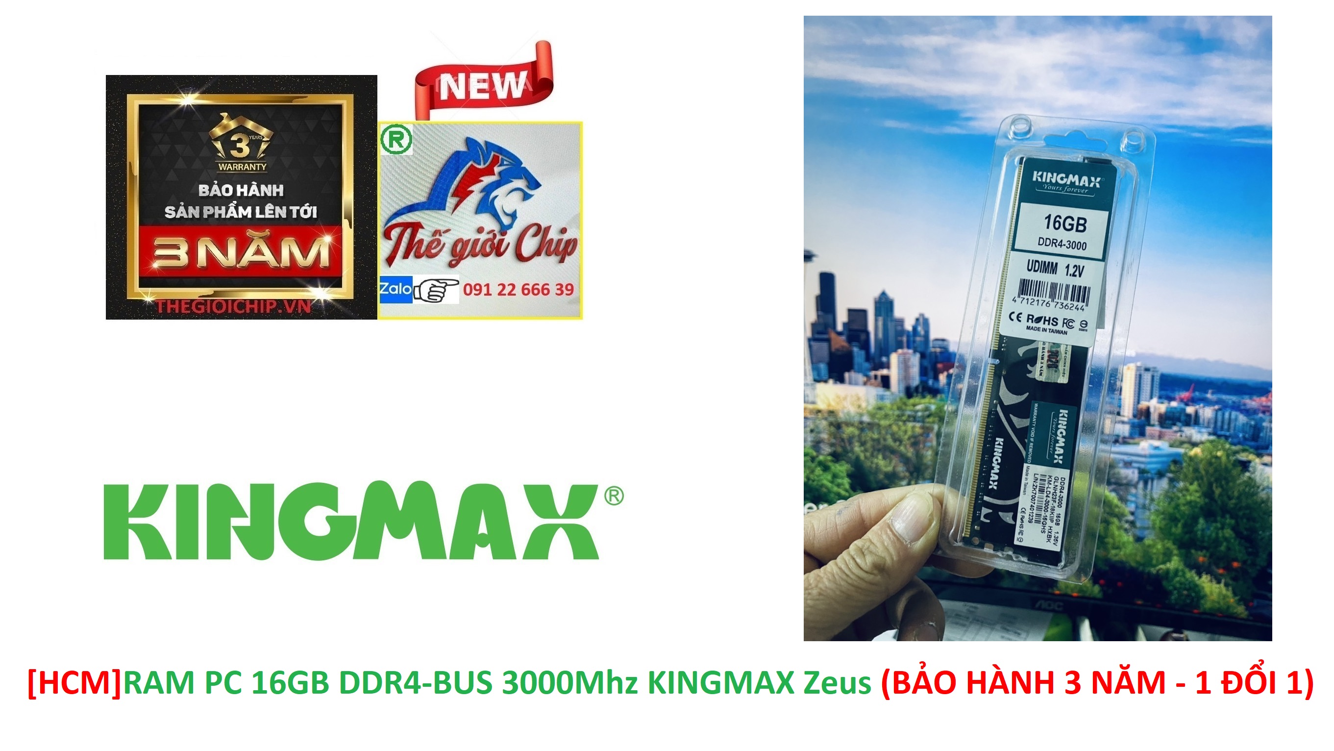 Ram pc 16gb ddr4-bus 3000mhz kingmax zeus