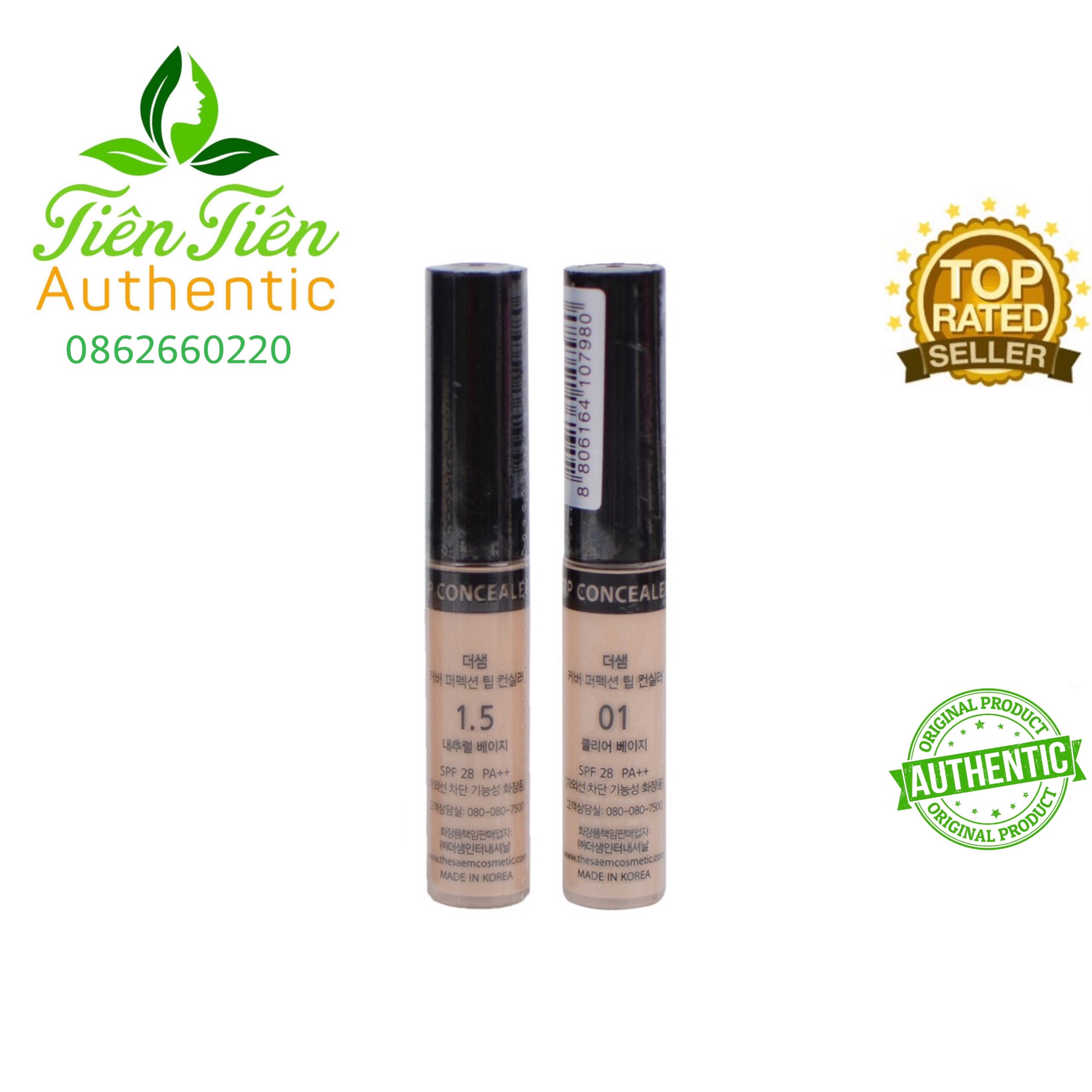 The Saem - Kem che khuyết điểm Cover Perfection Tip Concealer