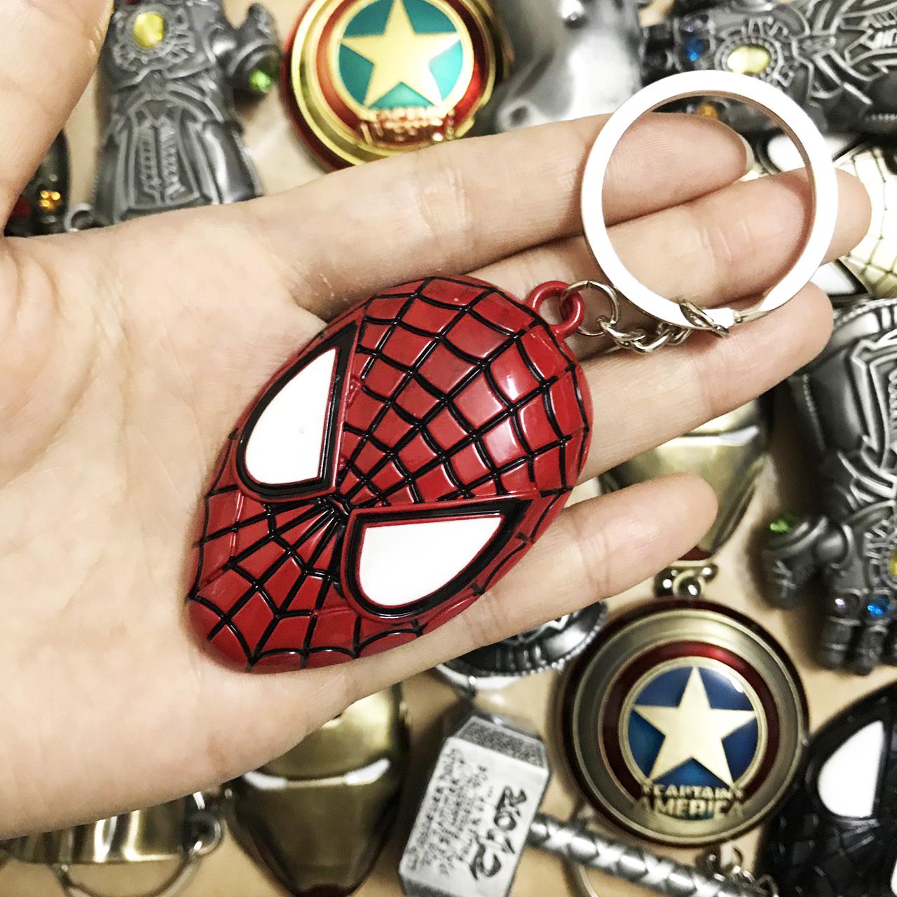 Móc khóa mặt nạ người nhện - móc khóa spider man - hợp kim không gỉ