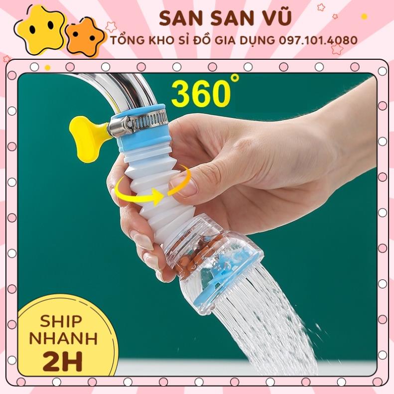 [Mã LIFE910100K giảm 10% đơn 300K] Đầu vòi nước - bộ đầu lọc nước tăng áp từ vòi xoay 360 độ
