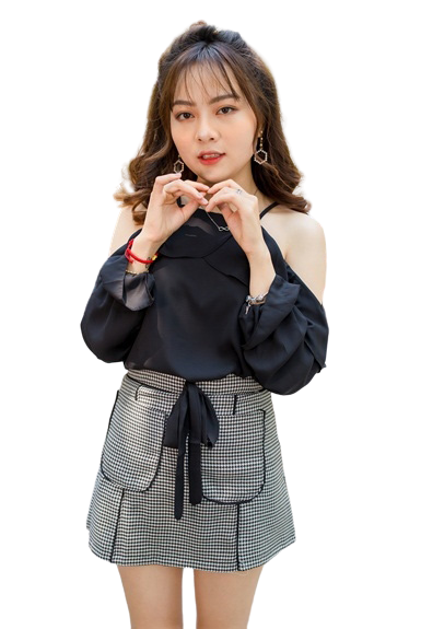 [HCM]Chân Váy Nữ Caro  Phối NútHai Túi Trước Thắt Nơ  Thời Trang Hè Đi Học Đi Chơi  CVCR01