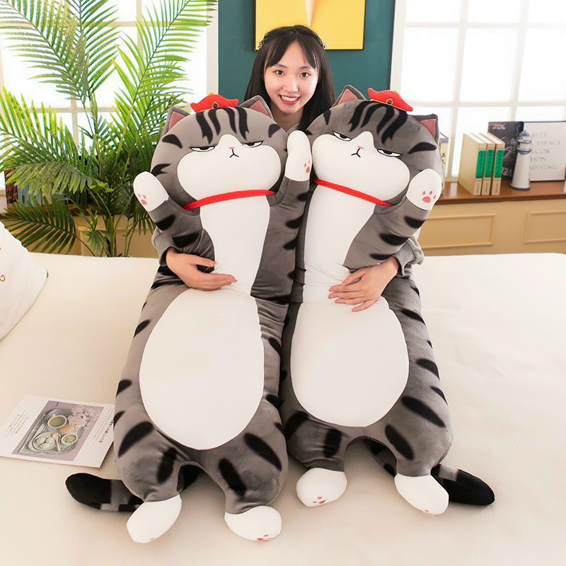 [GẤU SIZE TO DÀI 1M5]Gối Ôm Ngủ Mèo Hoàng Thượng Size 70cm- 1m- 1m2 Cao Cấp Gấu Bông Online.Gối Ôm Mèo Hoàng Thượng - Mèo Hoàng Thượng Siêu Hot - Gấu Bông Mina. gấu bông mèo nằm ôm. VIDEO THẬT 100%