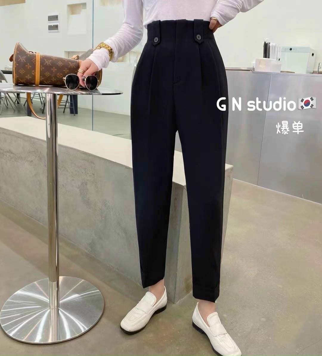 Quần baggy cạp liền 2 khuy siêu phẩm hotrend